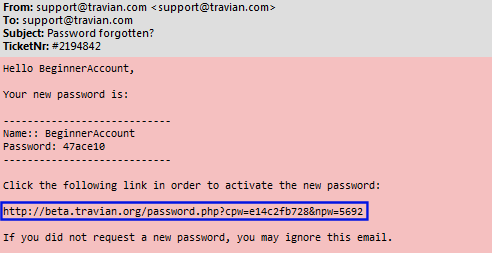 Activate New Password